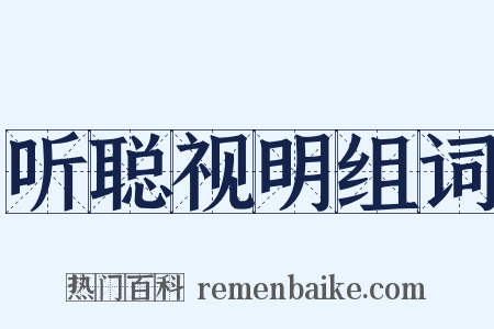 听聪视明组词是什么意思的图片